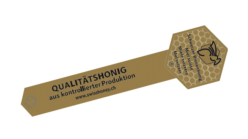 Original apisuisse-Goldsiegel für Schweizer Qualitätshonig